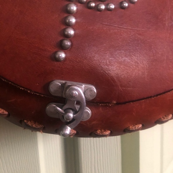 Leather stud and crystal shoulder bag - Picture 3 of 8